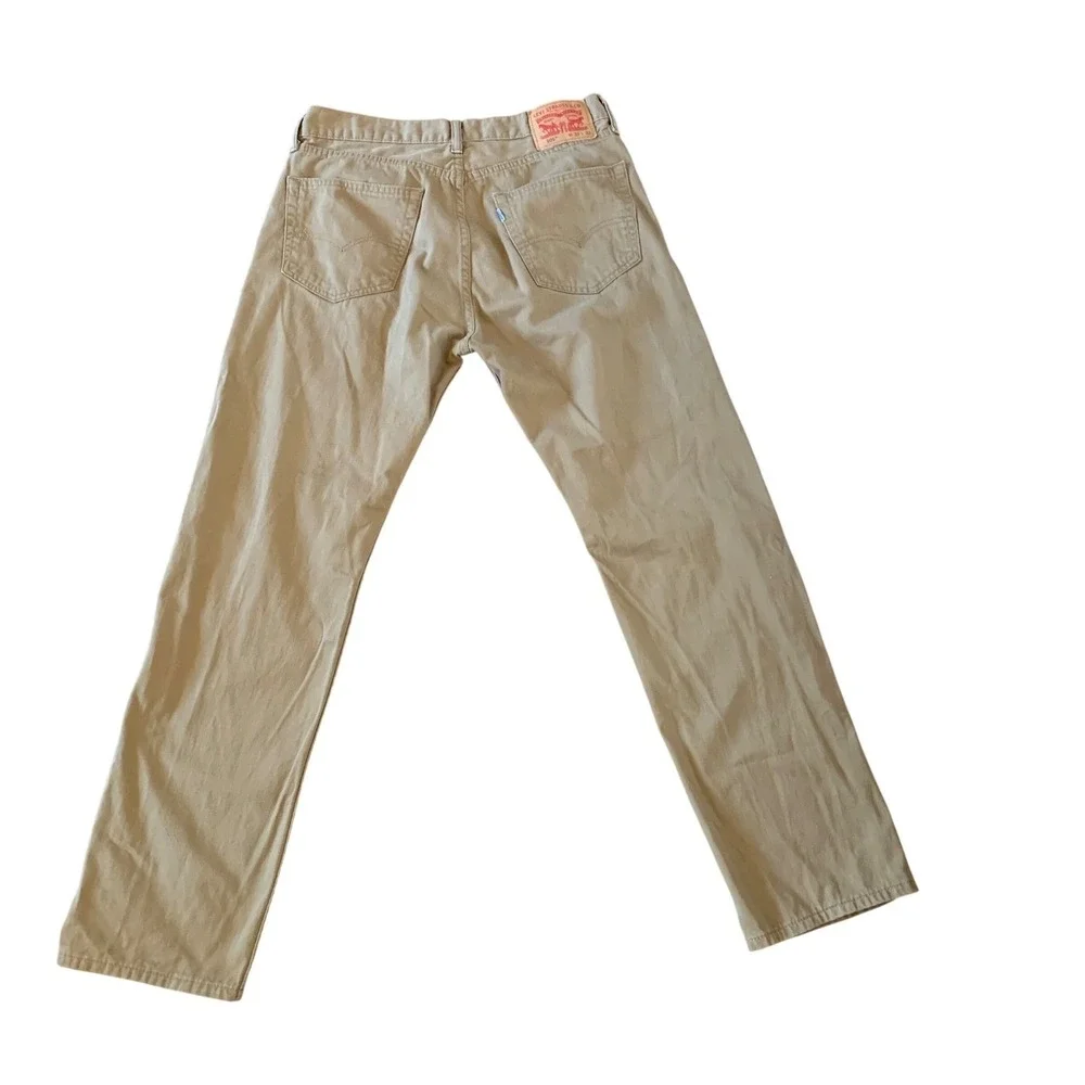 Levi Strauss & Co 505 Mens Khaki Tan Straight Leg Jeans W33‎ L32